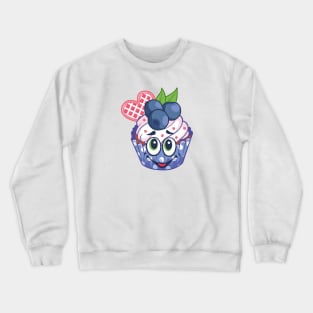 Cupcake with blueberries Crewneck Sweatshirt